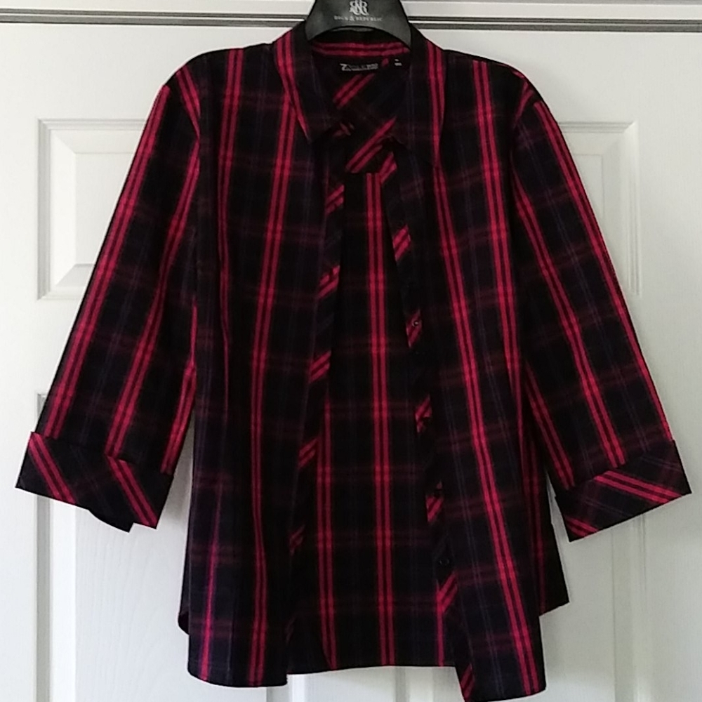 New York & Co Plaid Button Up Shirt